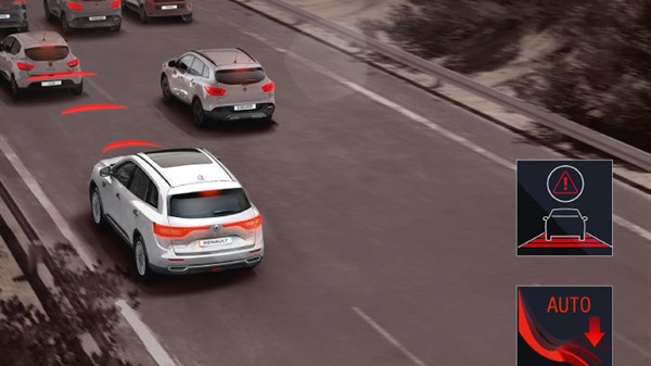 Koleos, ABS/ESC, active emergency braking